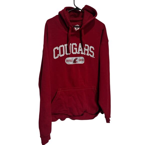 Washington State Cougars Sweatshirt Hoodie Men XL Red Campus Drive Football - Picture 1 of 5